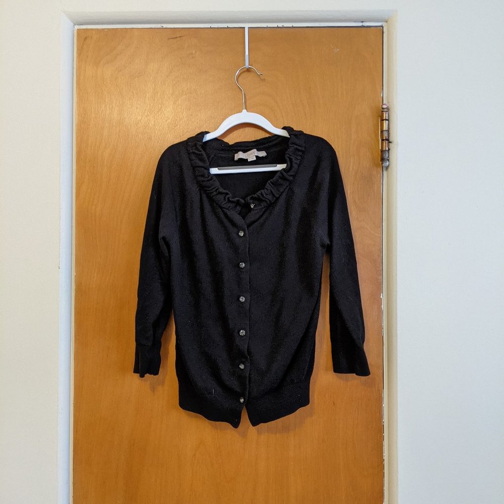 Women's Loft Black 3/4 Sleeve Sweater